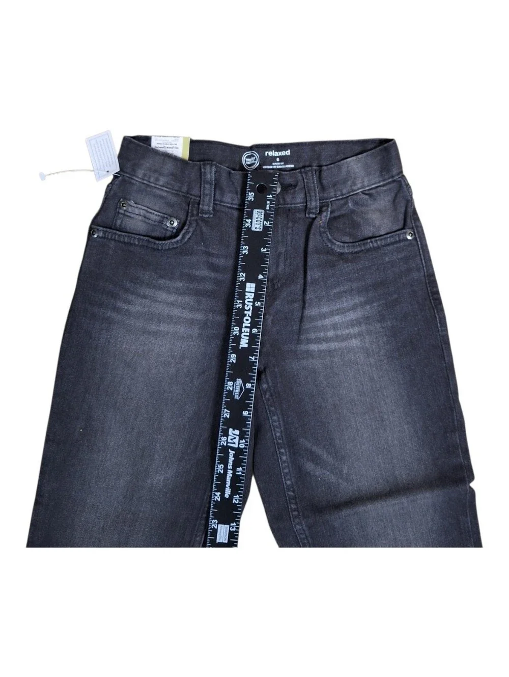 NWT Wonder Nation Boys 3-Pack Relaxed Fit Black/Grey Denim Jeans (Size 6)